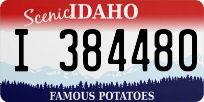 ID license plate I384480
