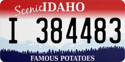 ID license plate I384483