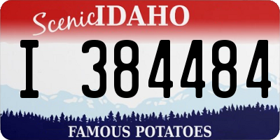 ID license plate I384484