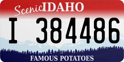 ID license plate I384486