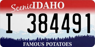 ID license plate I384491