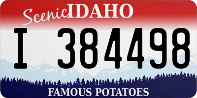 ID license plate I384498