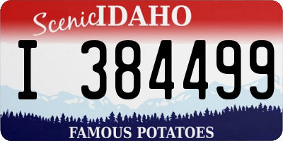 ID license plate I384499