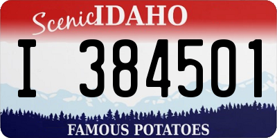 ID license plate I384501