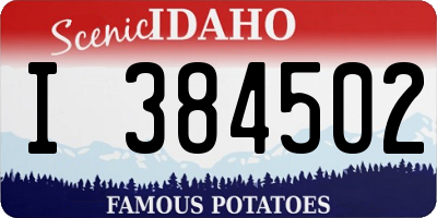 ID license plate I384502