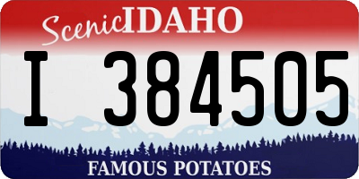 ID license plate I384505