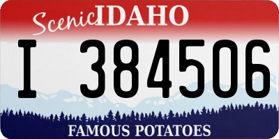 ID license plate I384506