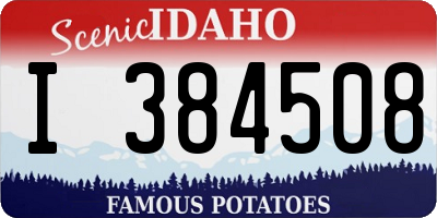 ID license plate I384508