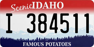 ID license plate I384511