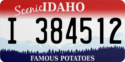 ID license plate I384512