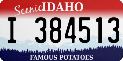 ID license plate I384513