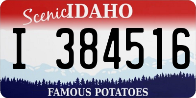 ID license plate I384516