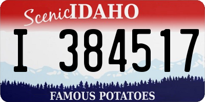 ID license plate I384517