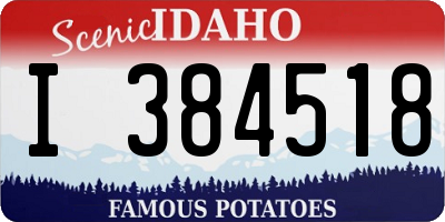 ID license plate I384518