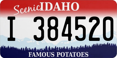 ID license plate I384520
