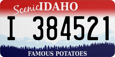 ID license plate I384521