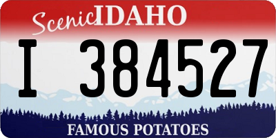 ID license plate I384527