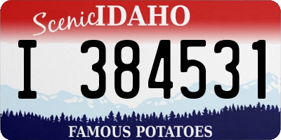 ID license plate I384531
