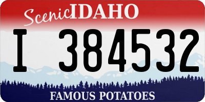 ID license plate I384532