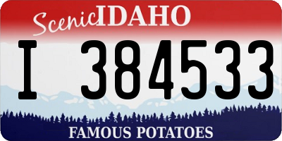 ID license plate I384533