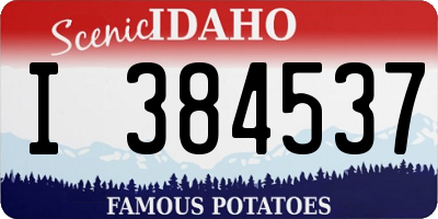 ID license plate I384537