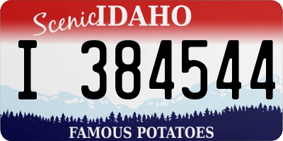 ID license plate I384544