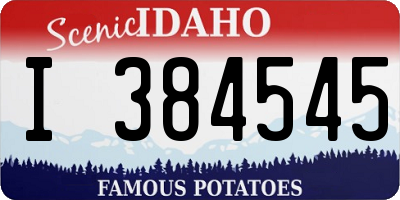 ID license plate I384545