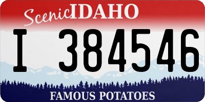 ID license plate I384546