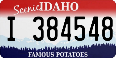 ID license plate I384548