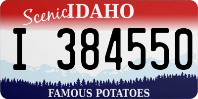 ID license plate I384550