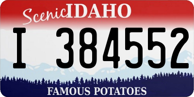 ID license plate I384552