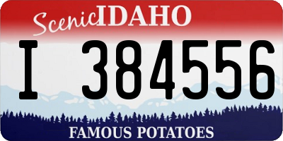 ID license plate I384556
