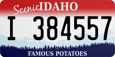 ID license plate I384557