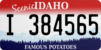 ID license plate I384565