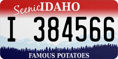 ID license plate I384566