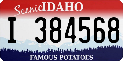 ID license plate I384568