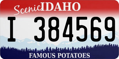 ID license plate I384569