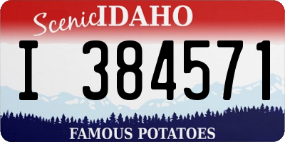 ID license plate I384571