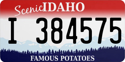 ID license plate I384575