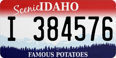 ID license plate I384576