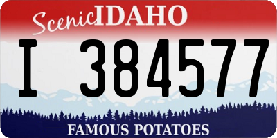 ID license plate I384577