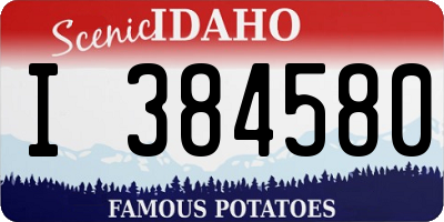 ID license plate I384580