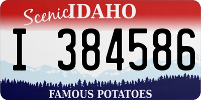 ID license plate I384586