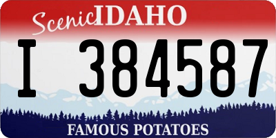 ID license plate I384587