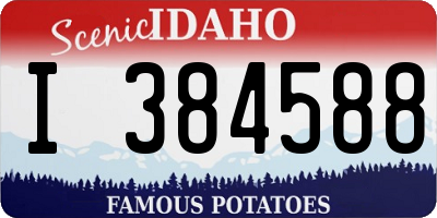 ID license plate I384588