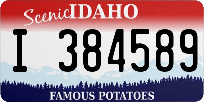 ID license plate I384589