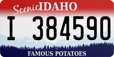 ID license plate I384590