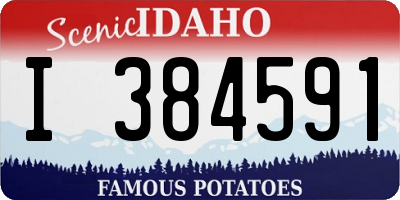 ID license plate I384591