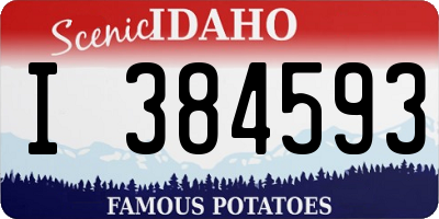 ID license plate I384593