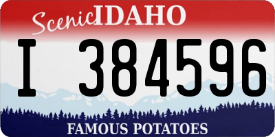 ID license plate I384596